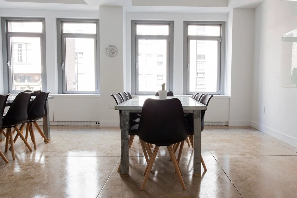 Empty office meeting room